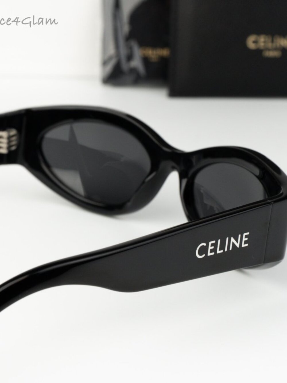 Celine Women Sunglasses Black Grey Cat Eye CL40288I MONOCHROMS 01A NEW AUTHENTIC - Picture 4 of 10